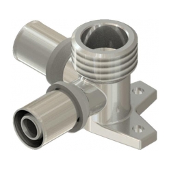 مشخصات، قیمت و خرید اتصالات آویژه پایپ   Avizhe pipe مدل سه راه صفحه دار روپیج پرسی90